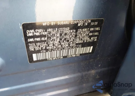 2021 Subaru Forester Premium z USA, uszkodzony, nr VIN JF2SKAFC8MH436226